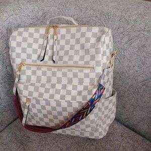 Convertible Guitar Strap Backpack- White and Gray